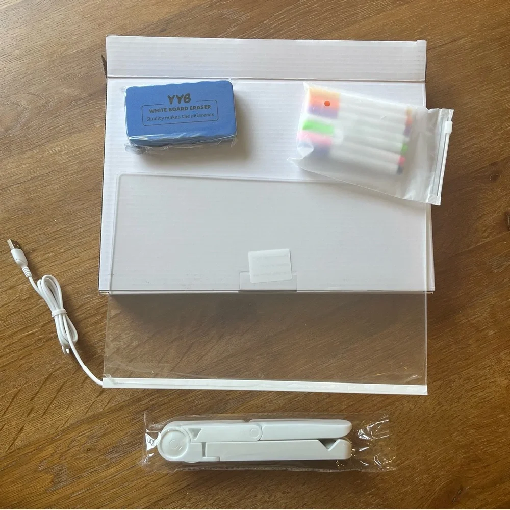 LED Whiteboard with Eraser and Marker Set NEW